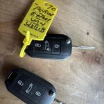 car keys with tag